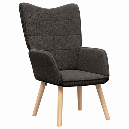 vidaXL Fotel relaksacyjny ciemno szary 62 x 67 x 95.5 cm tkanina