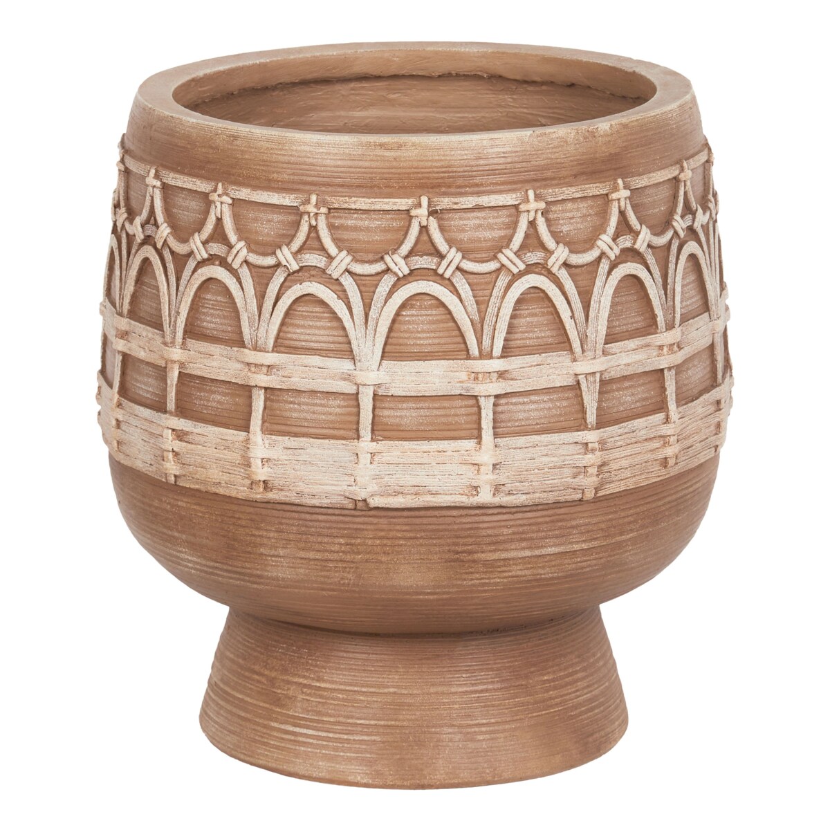 Doniczka 22 cm jasnobrązowa CICUTA