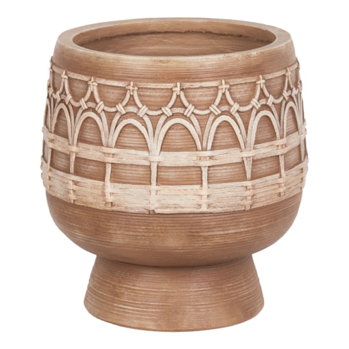 Doniczka 22 cm jasnobrązowa CICUTA