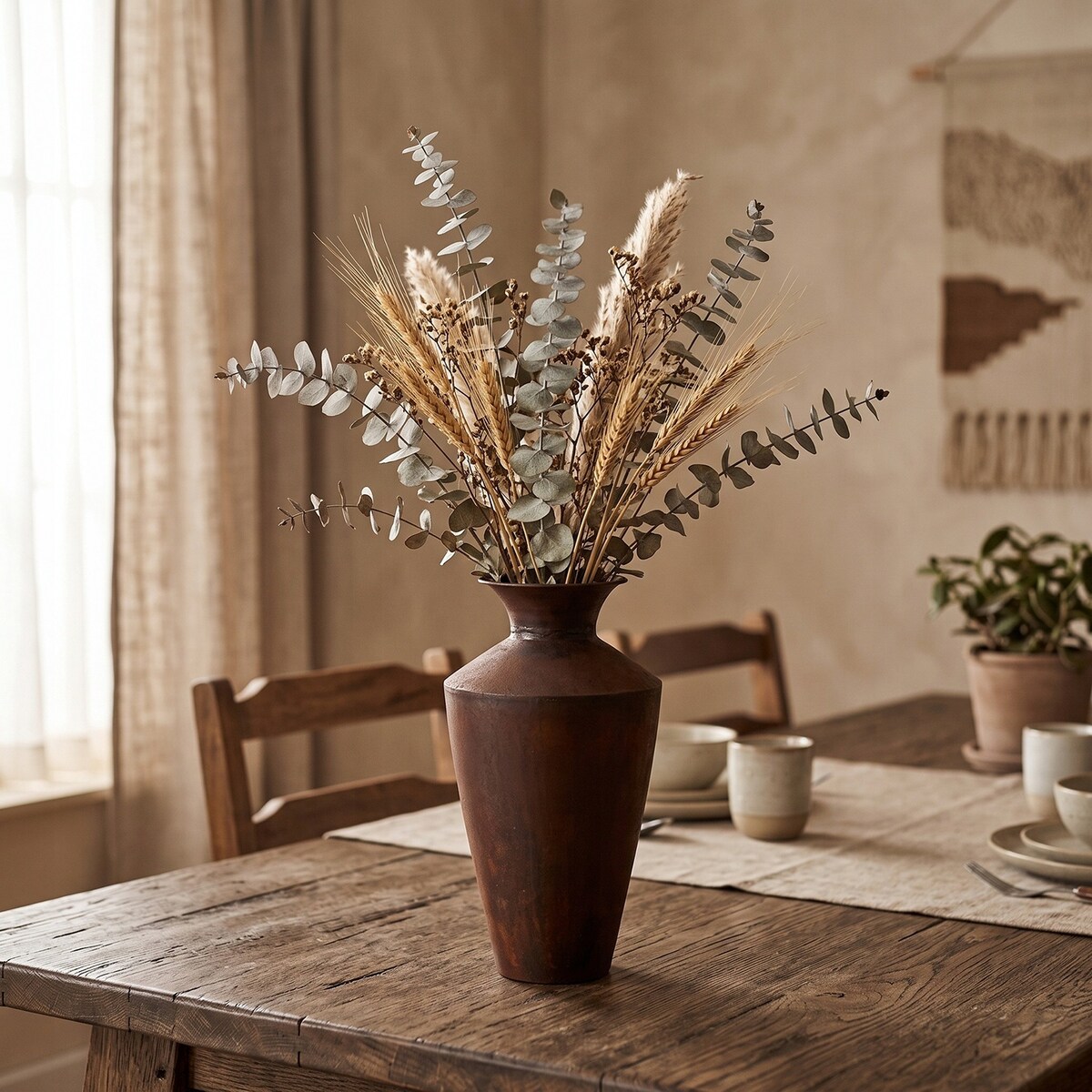 WAZON WYSOKI BUTELKA LOFT 30cm NA KWIATY BUKIET TULIPANY DO SALONU DOMU