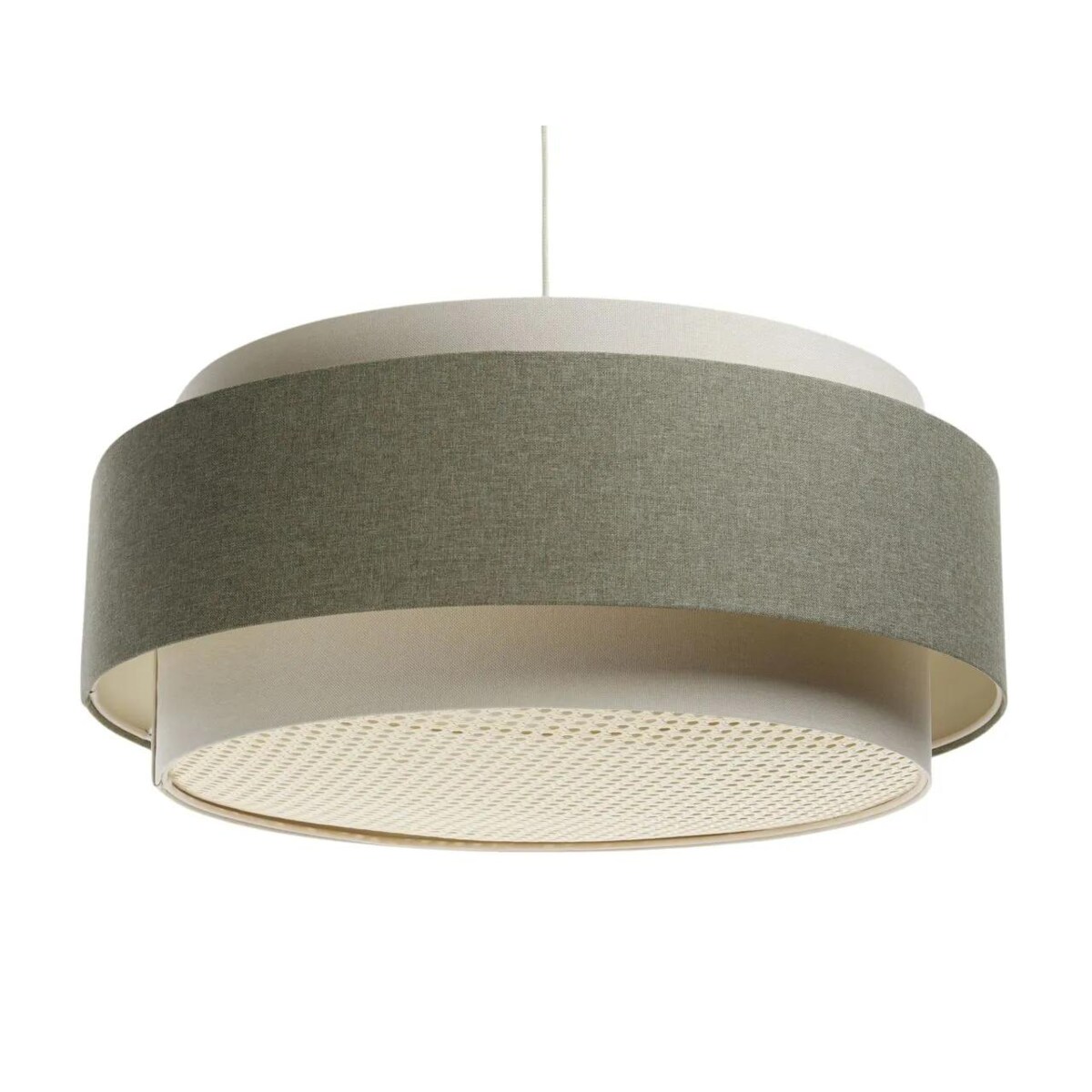 Lampa wisząca ERUTAN DUDU RATTAN kremowa/zielona