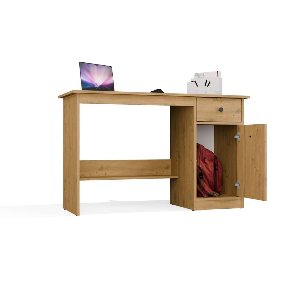 Biurko CHESTER dąb artisan 120x45x75 cm szuflada szafka 1 szt.