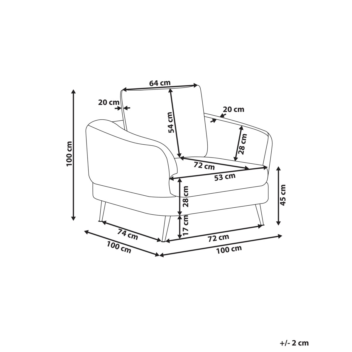 Fotel KJAER Złamana biel