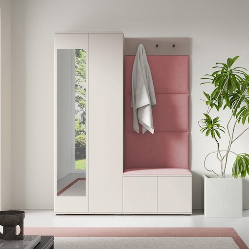 Beżowa garderoba Napoli wersja 3 panele Trinity 23