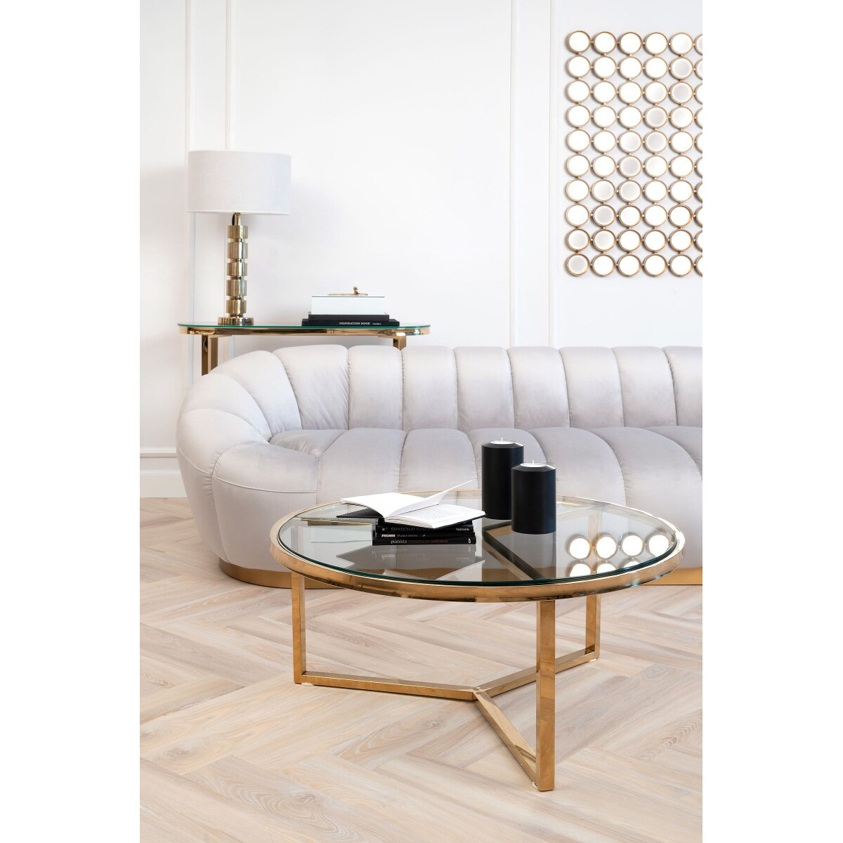 Stolik kawowy okrągły Monroe 90x40 cm