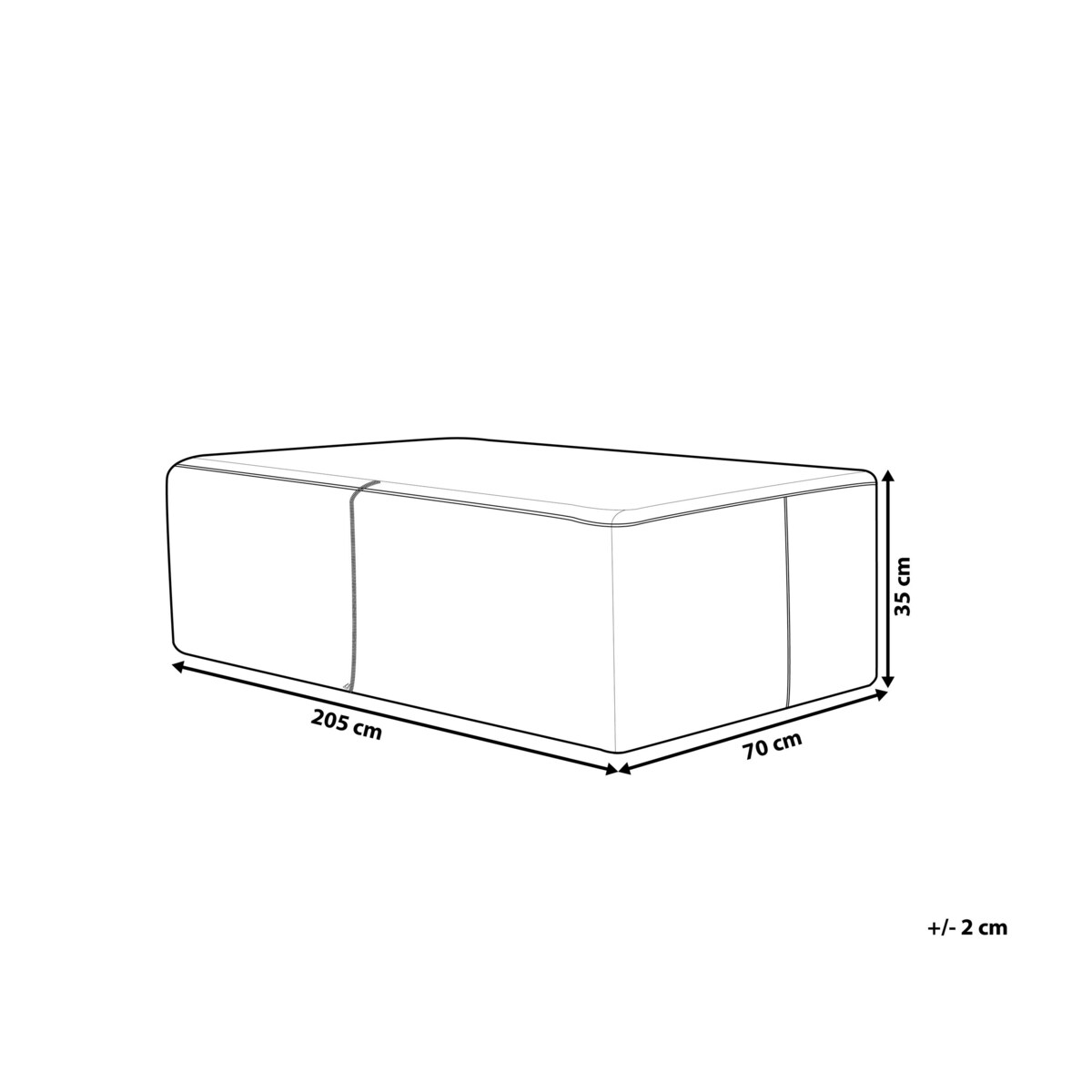 Pokrowiec ogrodowy 205 x 70 x 35 cm CESANA, MATERA, NARDO, FOSSATO