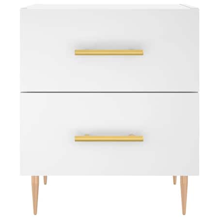 vidaXL Szafka nocna, biała, 40x35x47,5 cm, materiał drewnopochodny