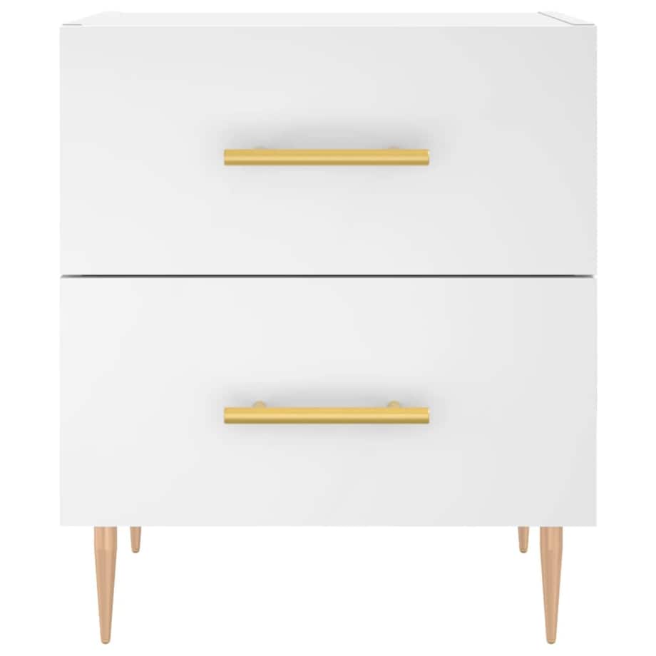 vidaXL Szafka nocna, biała, 40x35x47,5 cm, materiał drewnopochodny