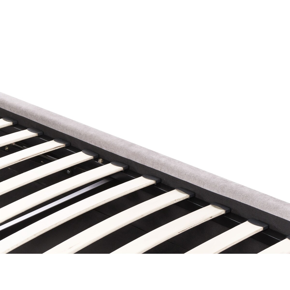 Łóżko z pojemnikiem QUIBERON 140 x 200 cm Beżowoszary