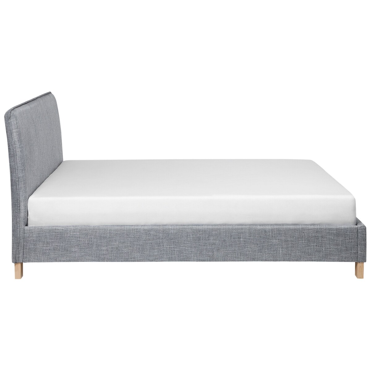 Łóżko tapicerowane 160 x 200 cm szare SENNEZ