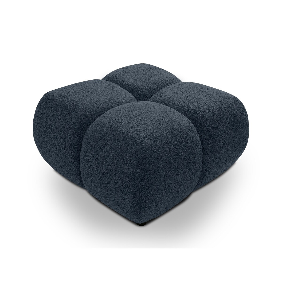 Pufa poczwórna PALIA - VII bouclé 43,5x72x72 granatowa