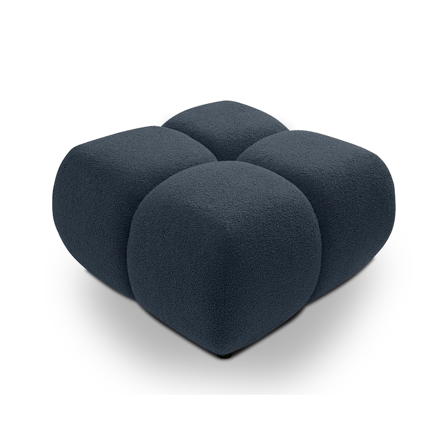 Pufa poczwórna PALIA - VII bouclé 43,5x72x72 granatowa