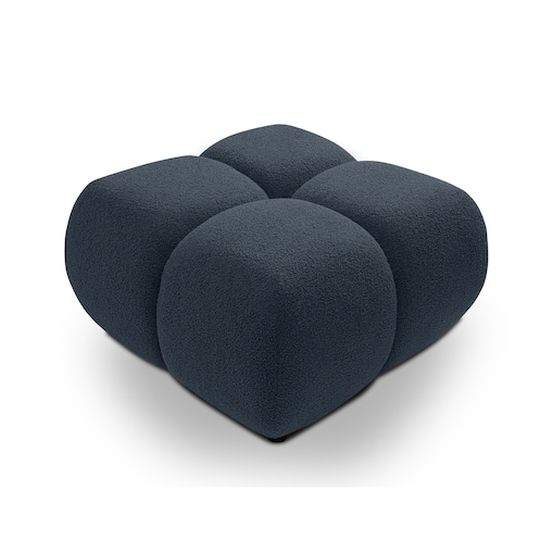 Pufa poczwórna PALIA - VII bouclé 43,5x72x72 granatowa