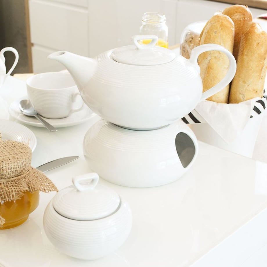 Garnitur do herbaty dla 12 osób 41 el. Yvette Biała Linea E755