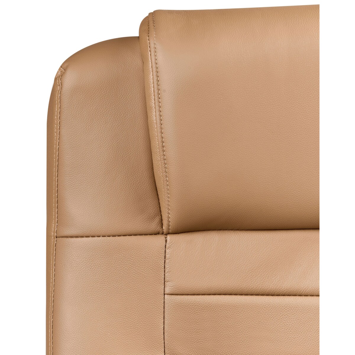 Fotel z masażem DIAMOND Z funkcją podgrzewania Skóra naturalna Jasnobrązowy