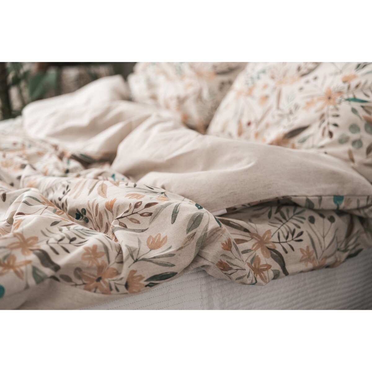 Pościel lniana LINEN druk(220x200+30-1,70x80+20-2)