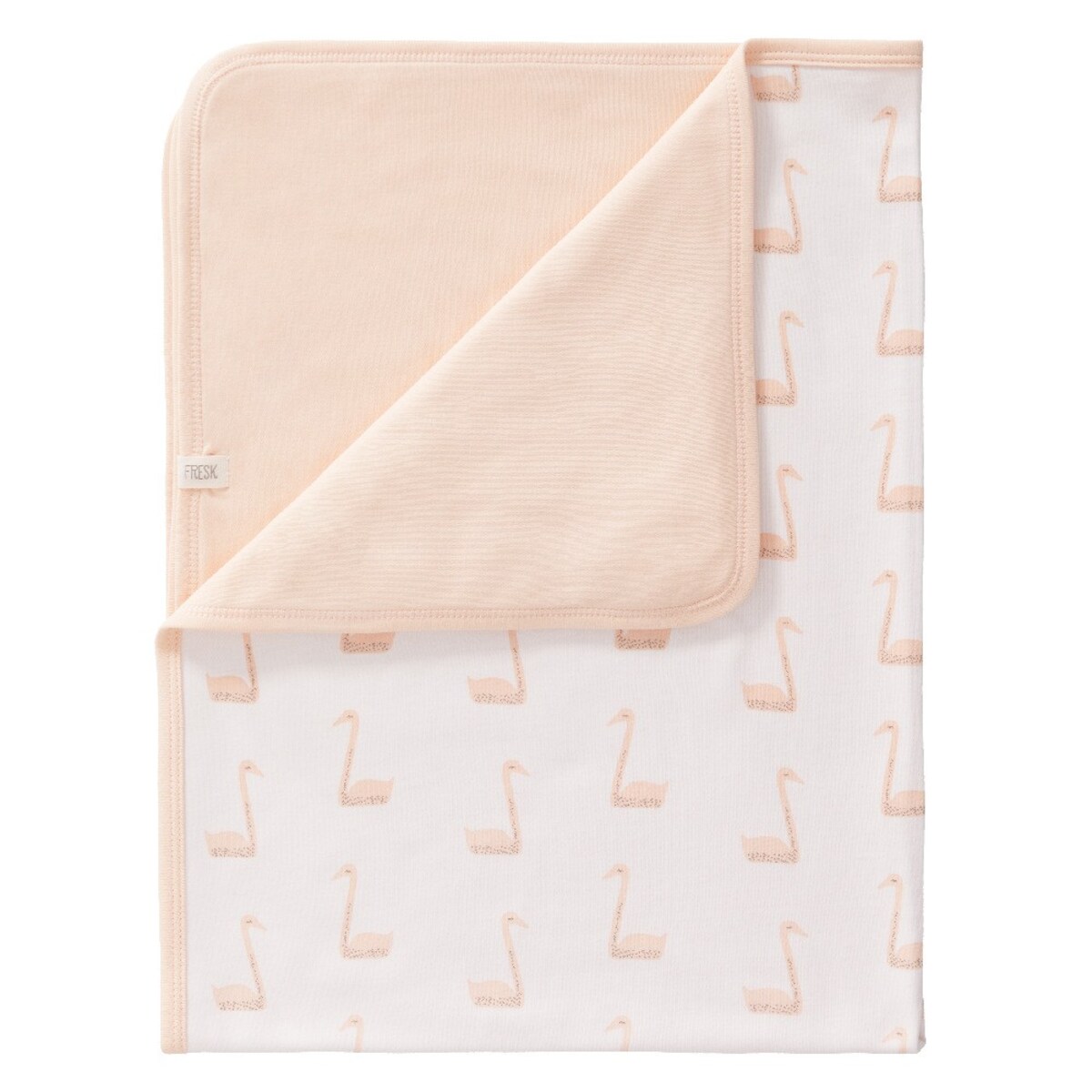 Fresk - Kocyk z bawełny organicznej 80 x 100 cm Łabędź