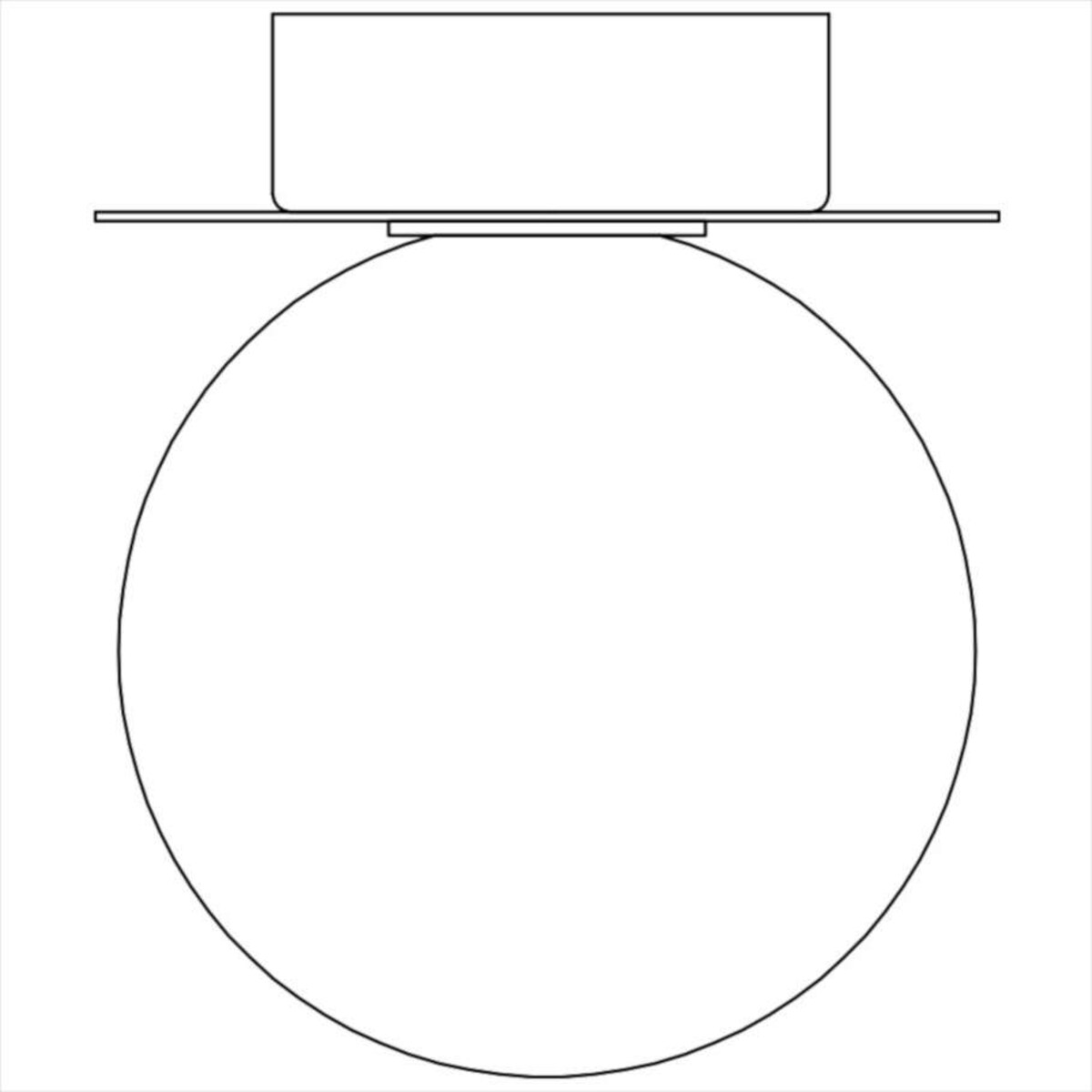 Plafon szklana kula MINI 108344 Markslojd do łazienki IP44 biała czarna