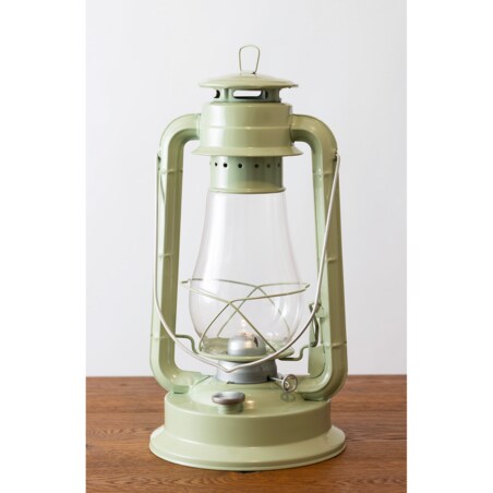 LAMPA NAFTOWA WISZĄCA STOJĄCA zielona metalowa z knotem do salonu ogrodu