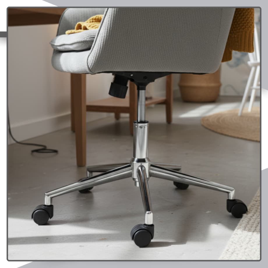 Fotel biurowy obrotowy krzesło biurowe tkanina prążkowana do biurka regulowany szary