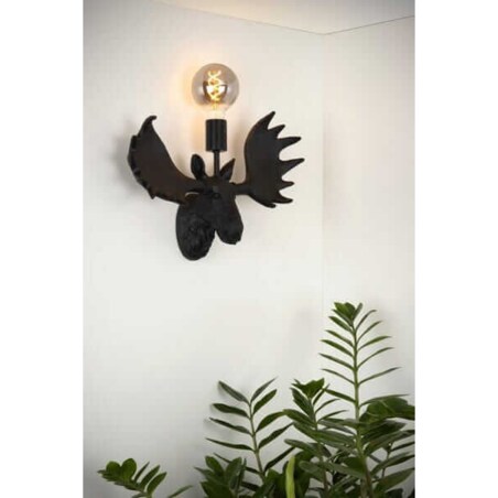 LAMPA ścienna EXTRAVAGANZA MOOSE 47209/01/30 Lucide designerska OPRAWA kinkiet łoś dekoracyjny czarny