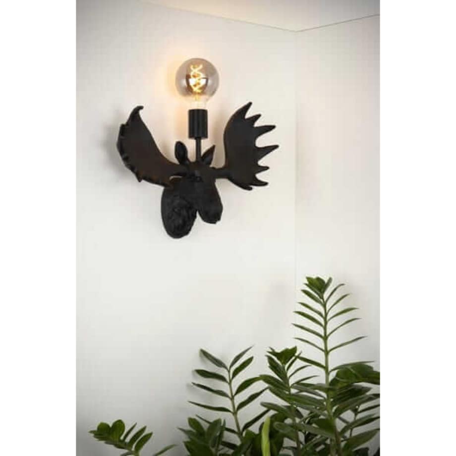 LAMPA ścienna EXTRAVAGANZA MOOSE 47209/01/30 Lucide designerska OPRAWA kinkiet łoś dekoracyjny czarny