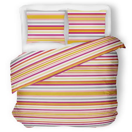 SANDER bawełniany komplet pościeli, w paski, wielokolorowy, 160x200