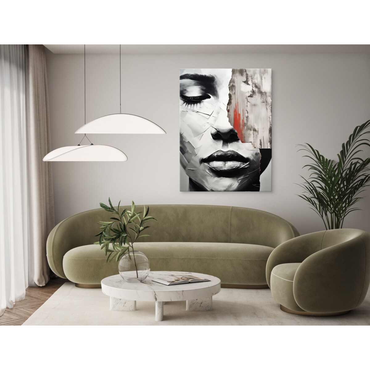 Obraz Do Sypialni Abstrakcyjny PORTRET Kobiety 80x120cm