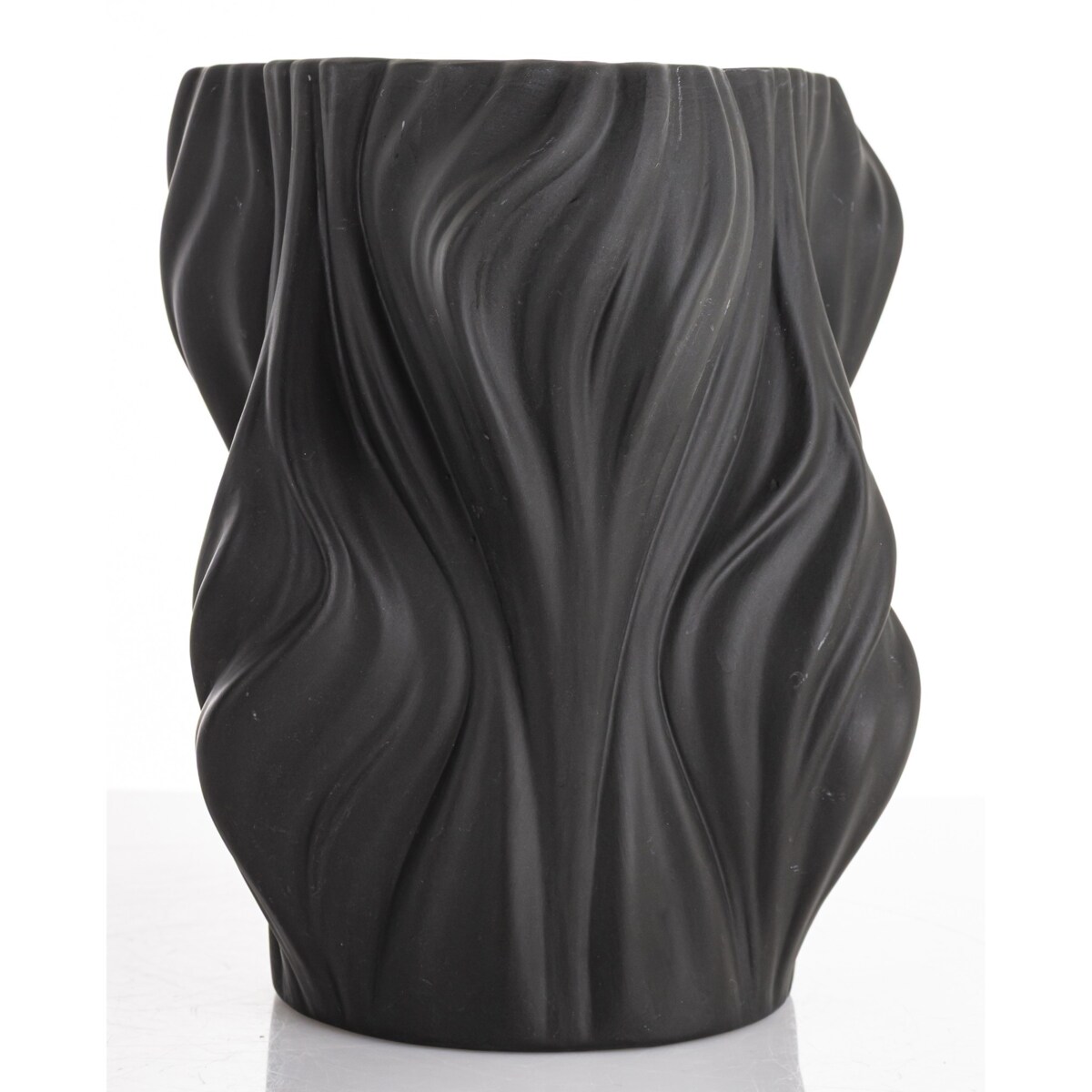 Wazon porcelanowy 20,5x16,5x16,5 cm IRREGULAR czarny