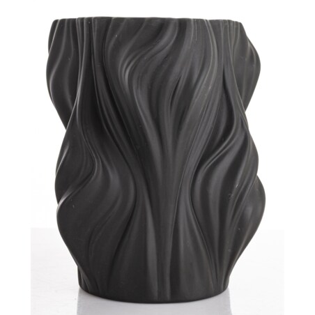 Wazon porcelanowy 20,5x16,5x16,5 cm IRREGULAR czarny