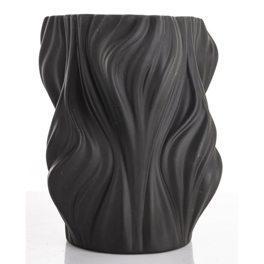 Wazon porcelanowy 20,5x16,5x16,5 cm IRREGULAR czarny