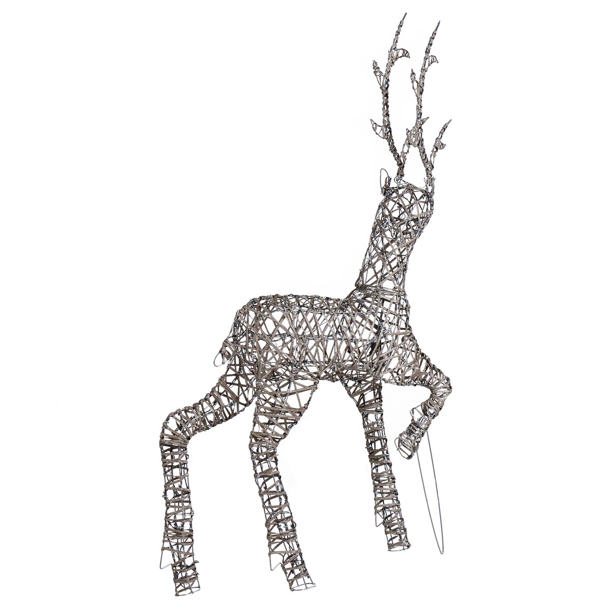 Dekoracja ogrodowa LED HUSAVIK Renifer 140 cm Srebrny