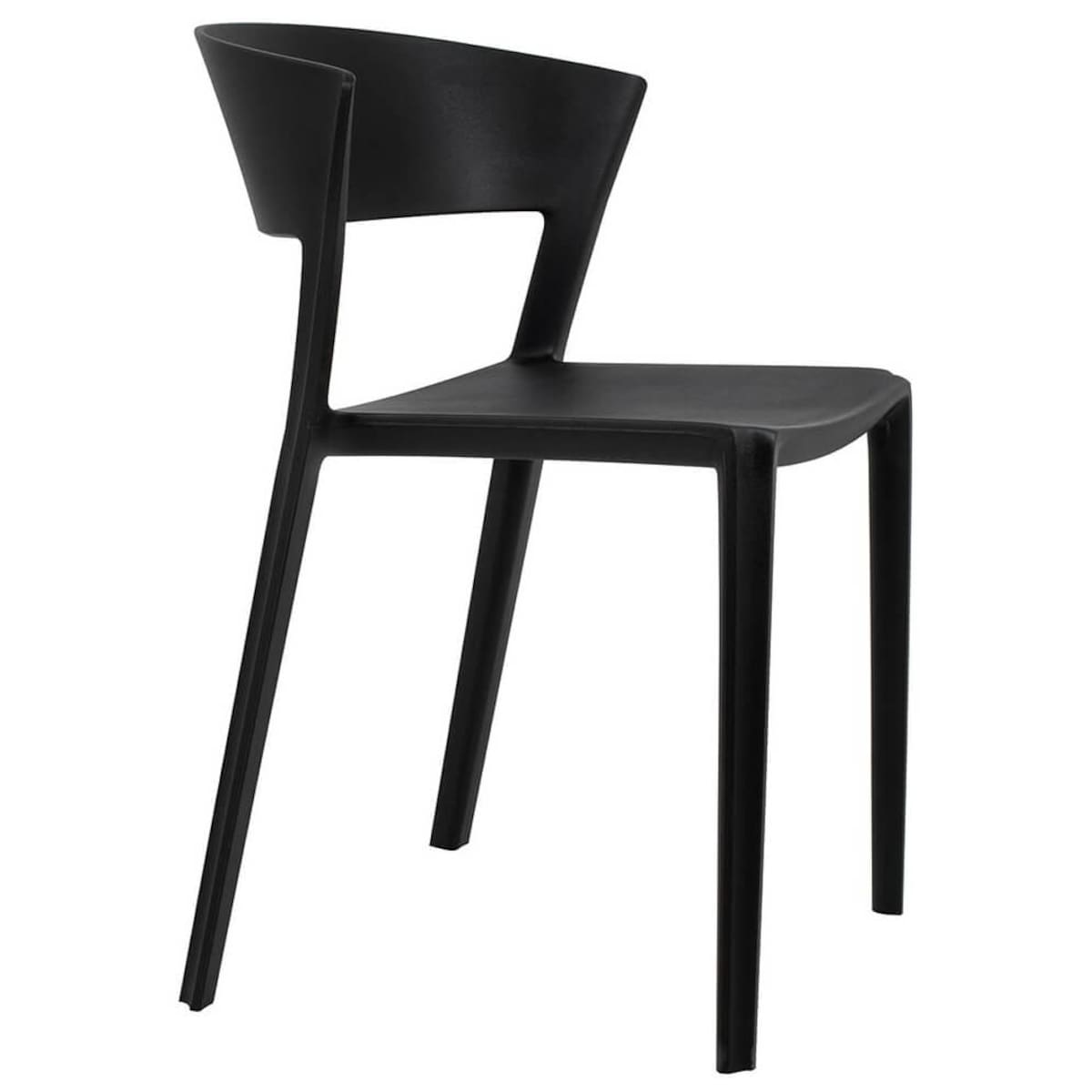 Minimalistyczne krzesło jadalniane Jasper czarne do kuchni, King Home