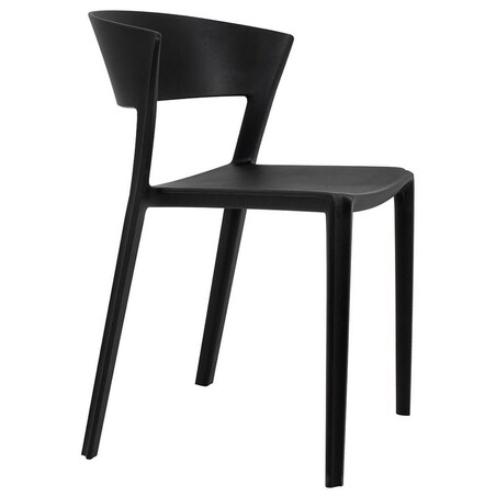 Minimalistyczne krzesło jadalniane Jasper czarne do kuchni, King Home