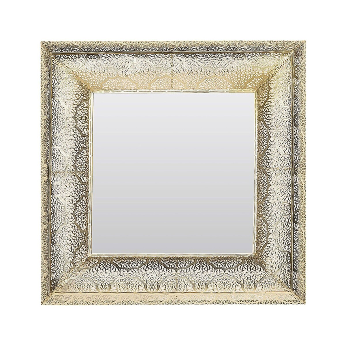 Lustro ścienne 60 x 60 cm złote PLERIN