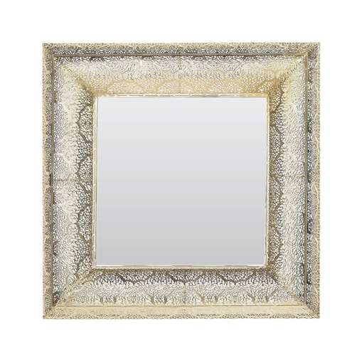 Lustro ścienne 60 x 60 cm złote PLERIN