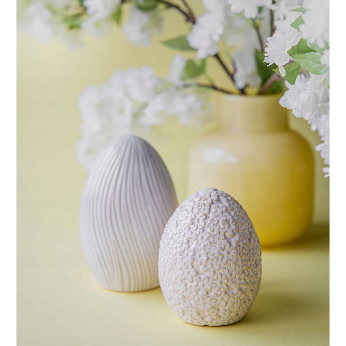 FIGURKA WIELKANOCNA JAJKO JAJO BIAŁA NA WIELKANOC PREZENT ŚWIĄTECZNA 13cm