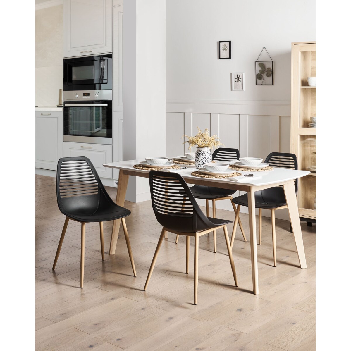 Zestaw 4 krzeseł MONTELLO Czarny