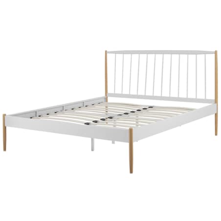 Łóżko metalowe 140 x 200 cm białe MAURS