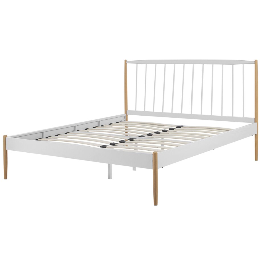 Łóżko metalowe 140 x 200 cm białe MAURS