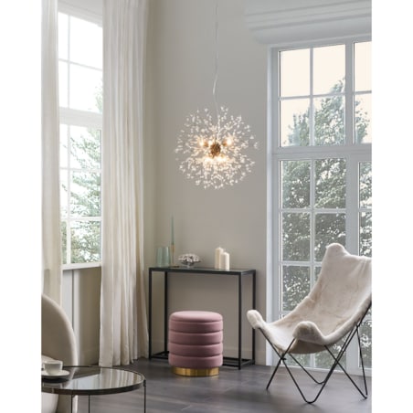 Lampa wisząca kryształowa złota TOROLA