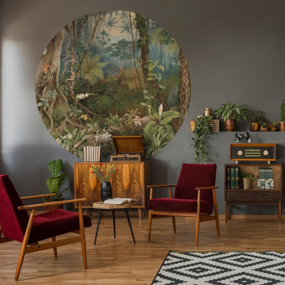 WallArt Okrągła fototapeta In the Jungle, 190 cm