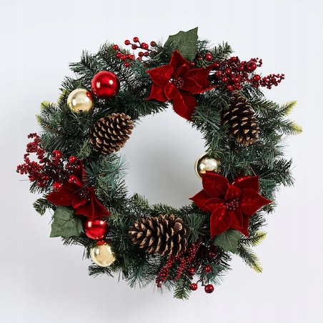 WIANEK SZTUCZNY ŚWIĘTA DEKORACJA NA DRZWI STÓŁ