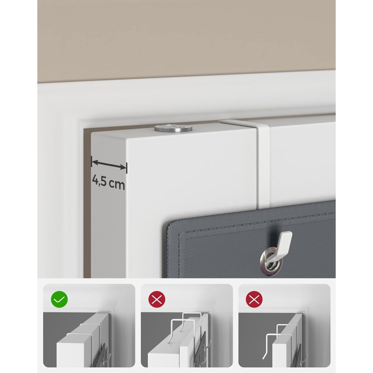 Organizer Wielofunkcyjny Wiszący Szary