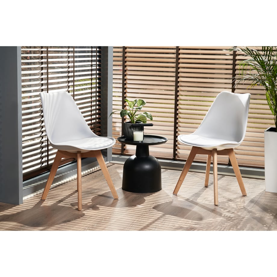 Krzesło skandynawskie OSLO białe wygodne