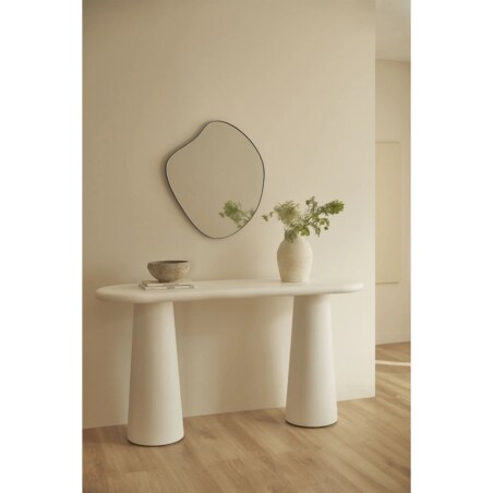 Konsola z cementu, biała Noemi 150 cm