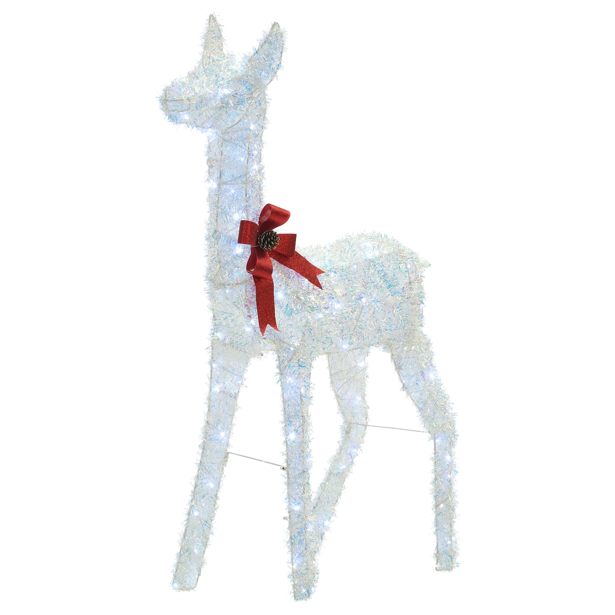 Dekoracja ogrodowa LED AURENNE 110 cm Jelonek Biały