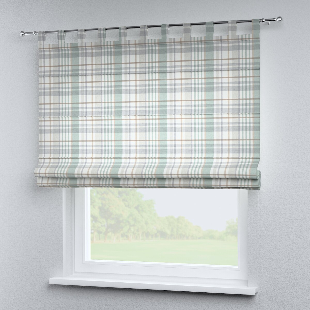 Roleta rzymska Verona 120x170 kratka zielono-szary melanż