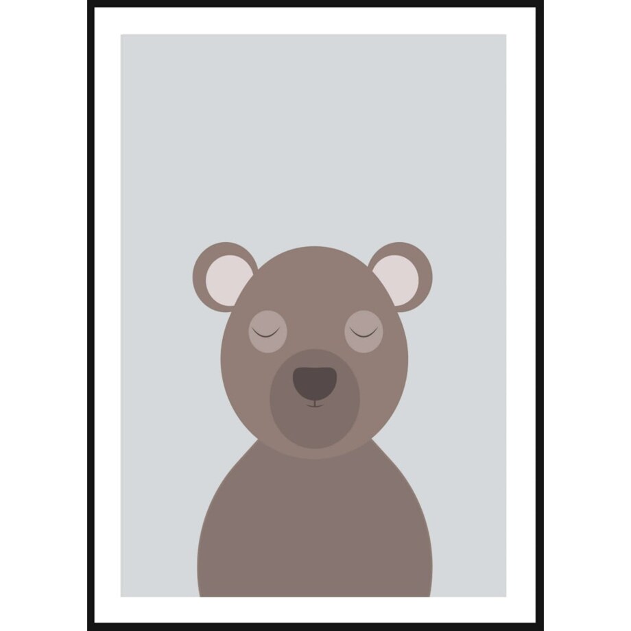 Poster Story, Plakat, Obraz - Śpiący Miś, wymiary 42 x 60 cm