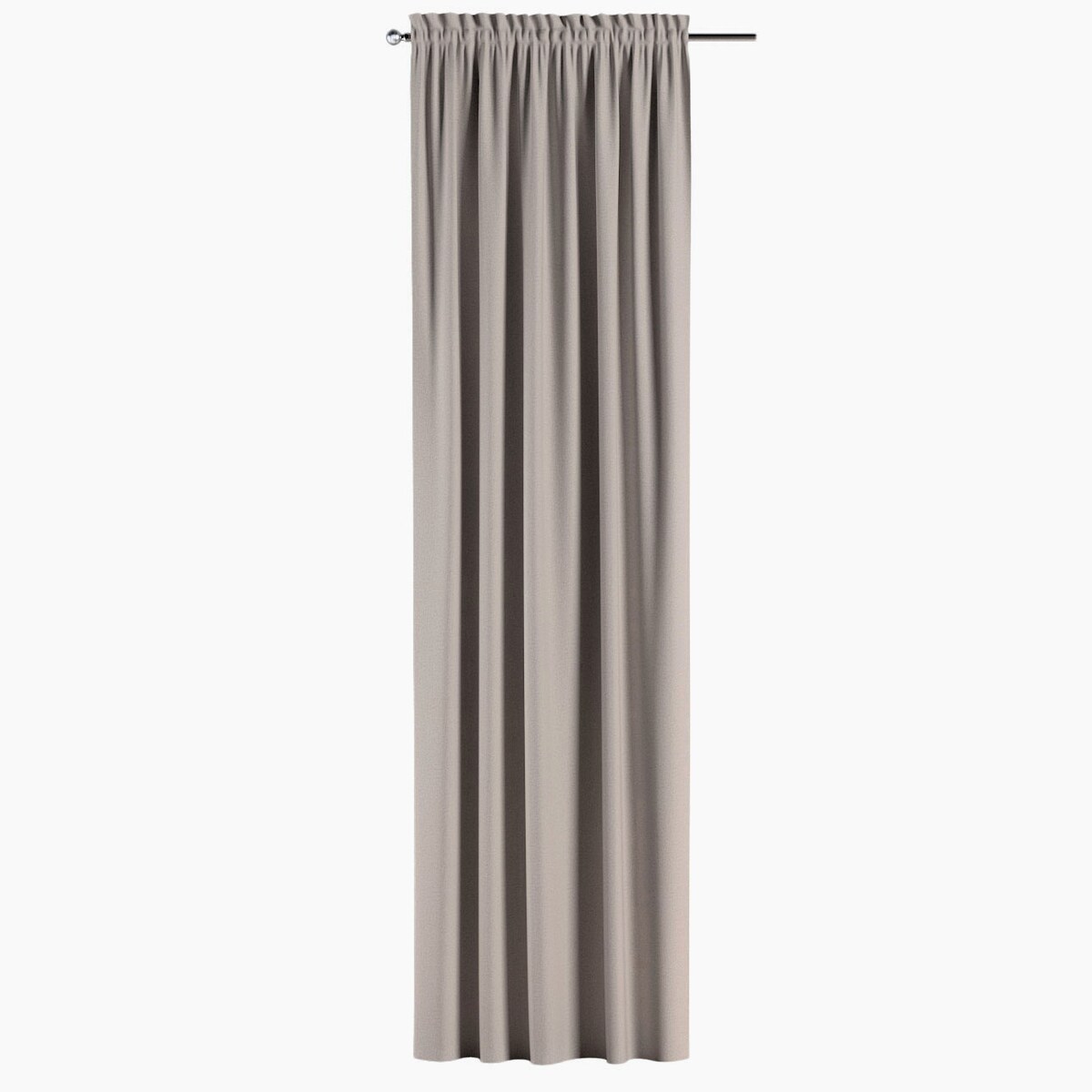 Zasłona na kanale z grzywką 1 szt. 130x245 ciemny beżowy